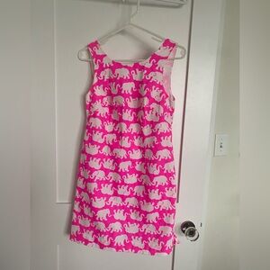 Lilly Pulitzer Pink and White Elephant Dress